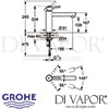 Grohe Concetto Single-Lever Sink Mixer Dimensions